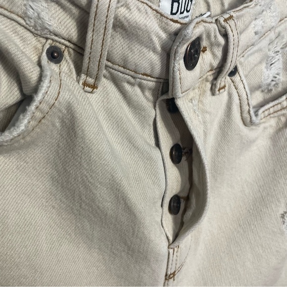 BDG Urban Outfitters PAX High Rise Fray Hem Straight Leg Jeans Tan Beige Size 24 - Picture 12 of 13